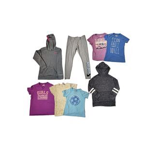 Girls Lot Size Medium UA Hoodie Nike Pants UA Tees Old Navy Hoodie